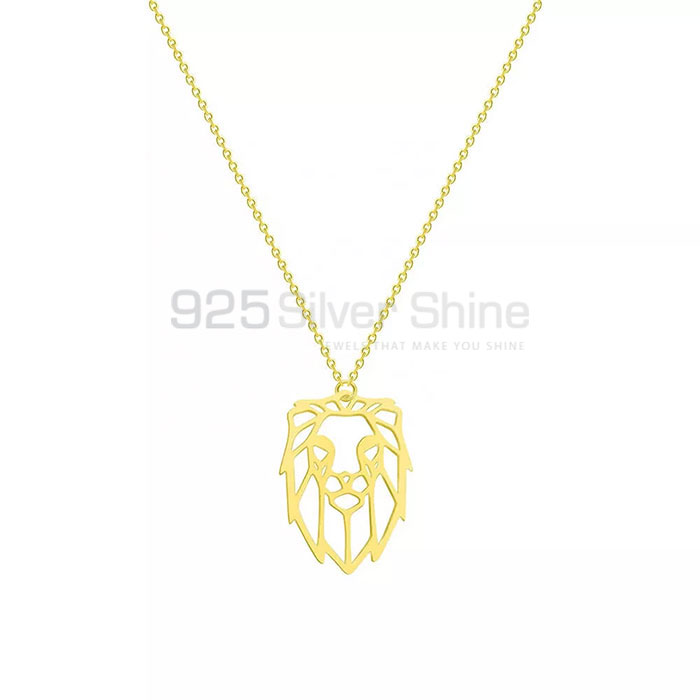 Lion Head Necklace, Animal Minimalist Necklace In 925 Sterling Silver AMN196_0