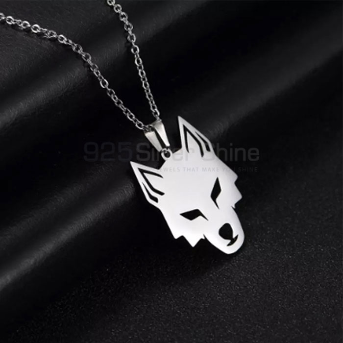 Loin Face Necklace, Animal Minimalist Necklace In 925 Sterling Silver AMN141_0