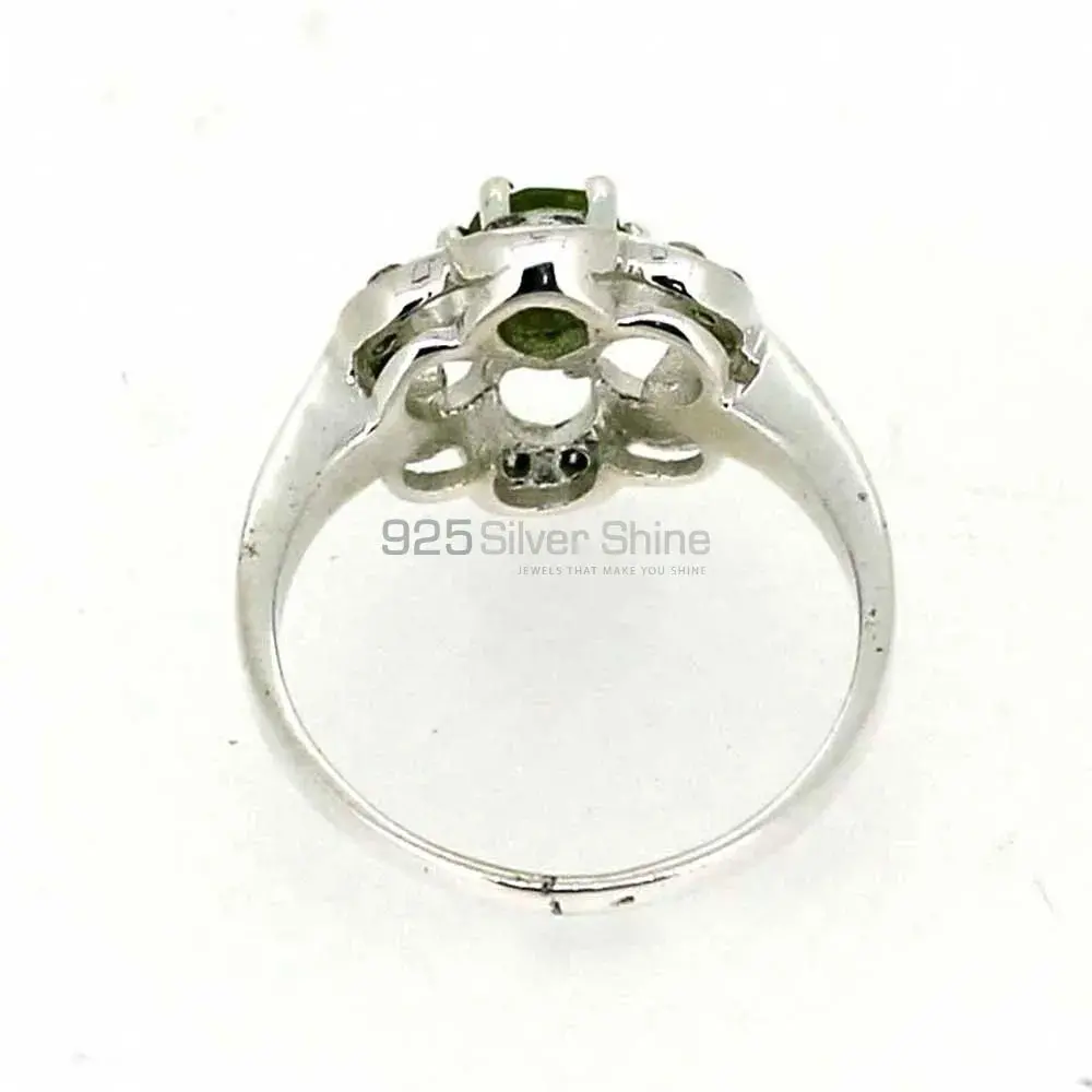 Faceted Peridot Gemstone Sterling Silver rings 925SR041-5_2