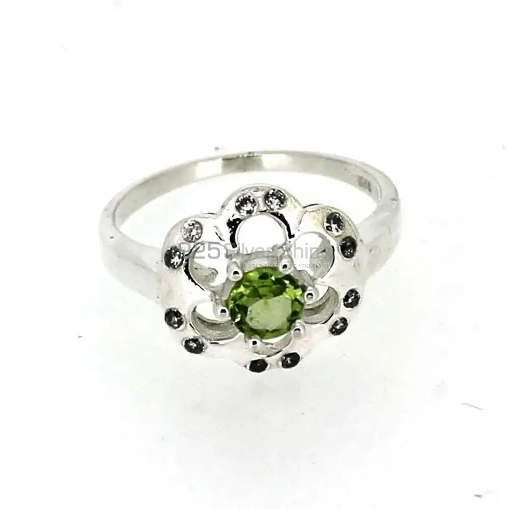 Faceted Peridot Gemstone Sterling Silver rings 925SR041-5_3