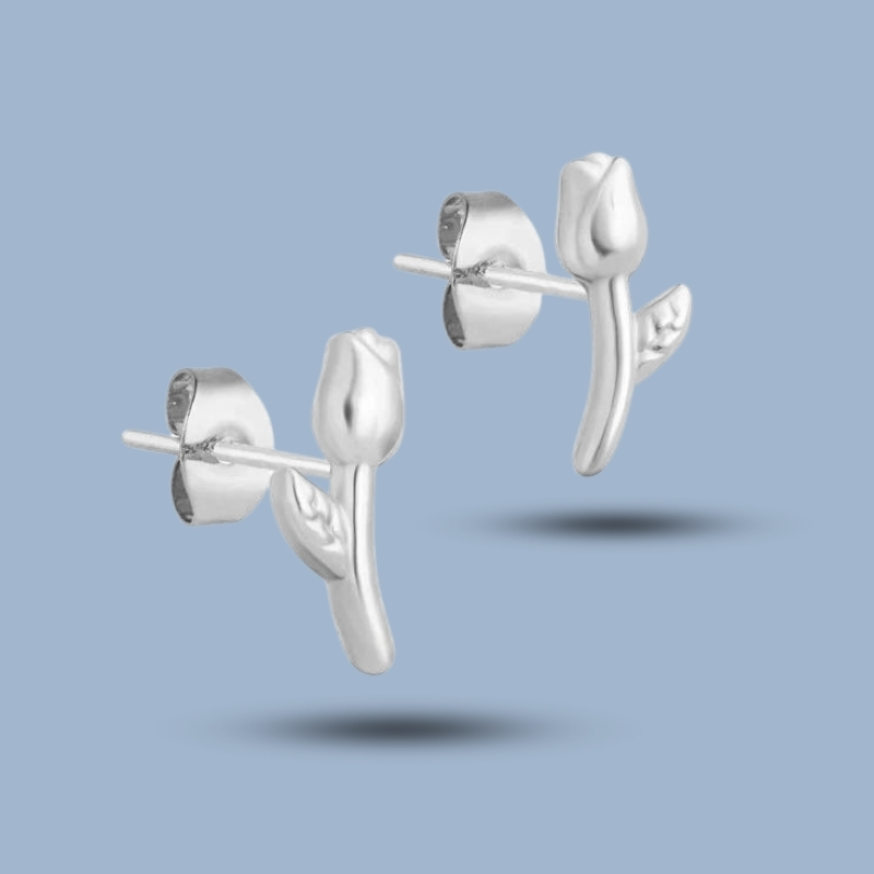 Louts 925 Sterling Silver Plain Earring Stud 925She246_0