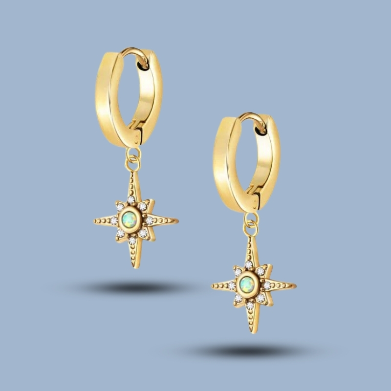 Multi Stone 925 Sterling Silver Hinged Segment Hoop Earring 925She296