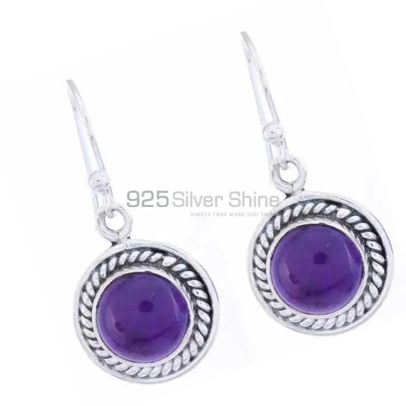 Natural Amethyst Gemstone Earrings In 925 Sterling Silver Jewelry 925SE1195_1