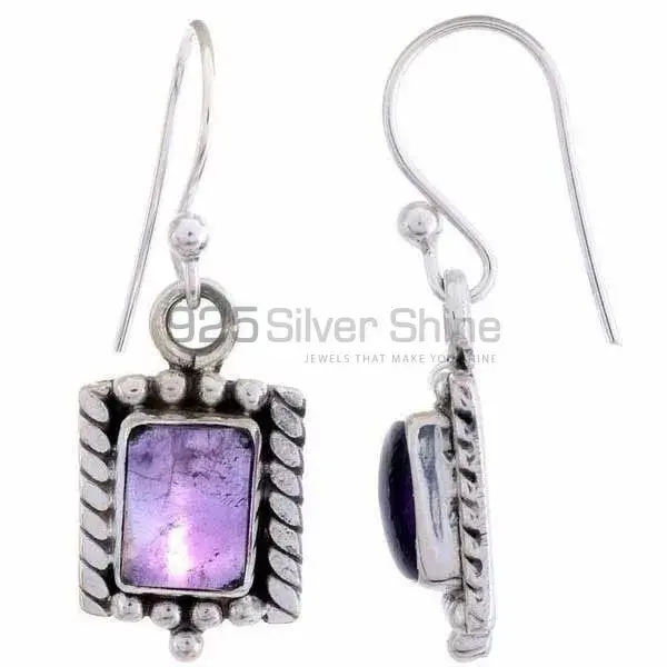 Natural Amethyst Gemstone Earrings In 925 Sterling Silver Jewelry 925SE1192_1