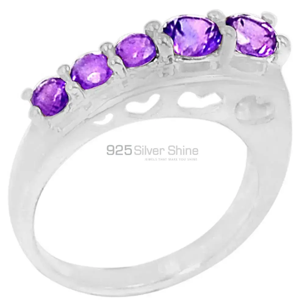Natural Amethyst Gemstone Handmade Ring In 925 Sterling Silver 925SR093-5_0