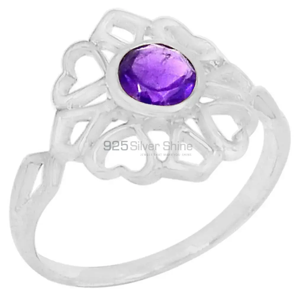 Amethyst Stone Silver anniversary Rings For Women's 925SR091-8_0