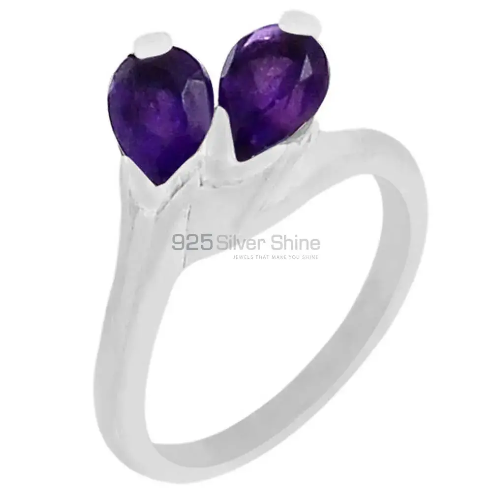 Natural Amethyst Gemstone Ring In Sterling Silver 925SR069-5_0