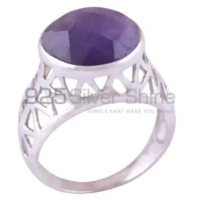 Faceted Amethyst Stone Sterling Silver Rings 925SR3514_0