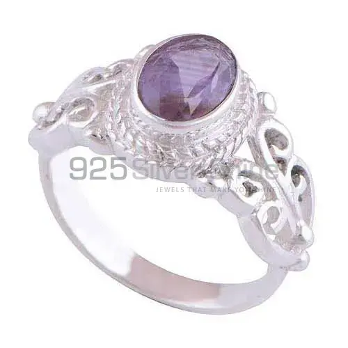 Faceted Amethyst Gemstone Silver Rings Jewelry 925SR4102_0