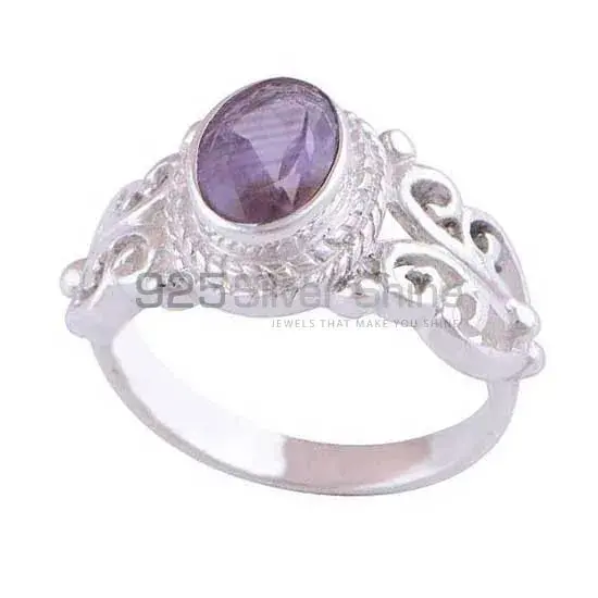 Faceted Amethyst Gemstone Silver Rings Jewelry 925SR4102_1