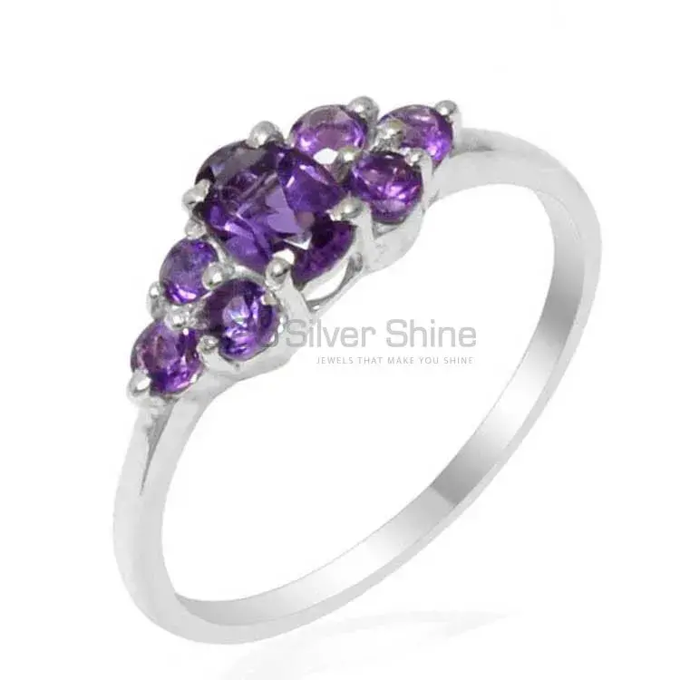 Natural Amethyst Gemstone Rings In Solid 925 Silver 925SR1767_1