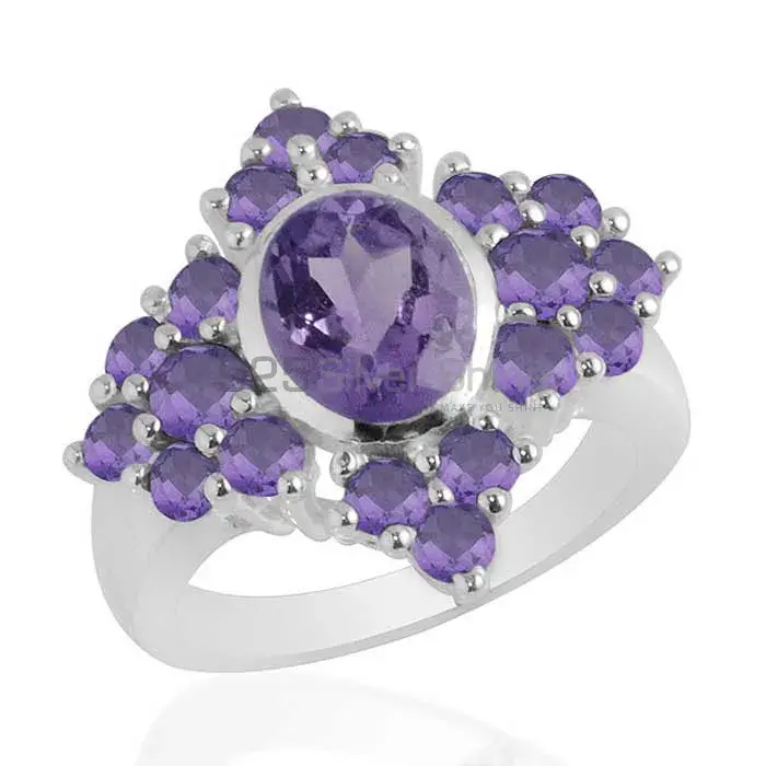 Natural Amethyst Gemstone Rings In Solid 925 Silver 925SR2071_1