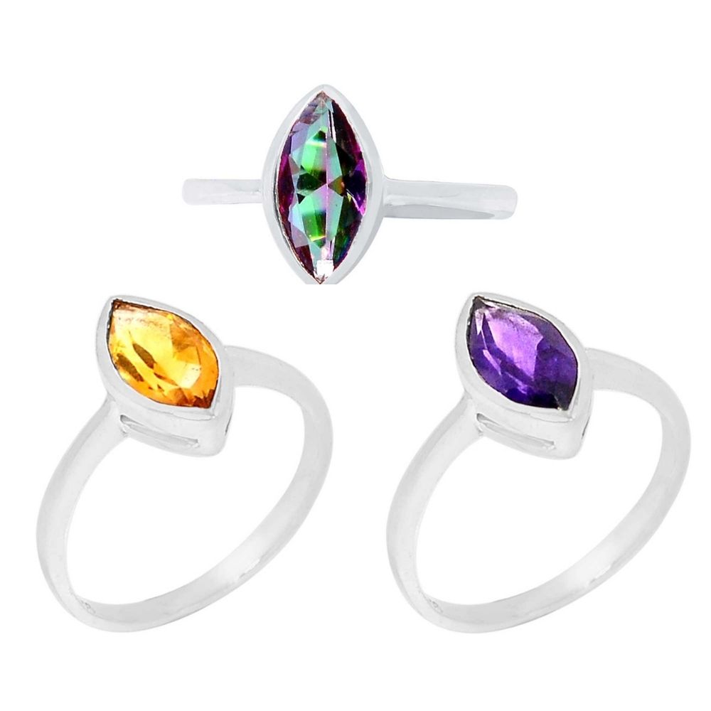 Natural Amethyst Gemstone Rings In Solid 925 Silver 925SR926_2