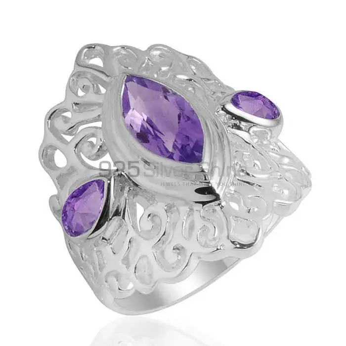 Natural Amethyst Gemstone Rings In 925 Sterling Silver Jewelry 925SR2095_0