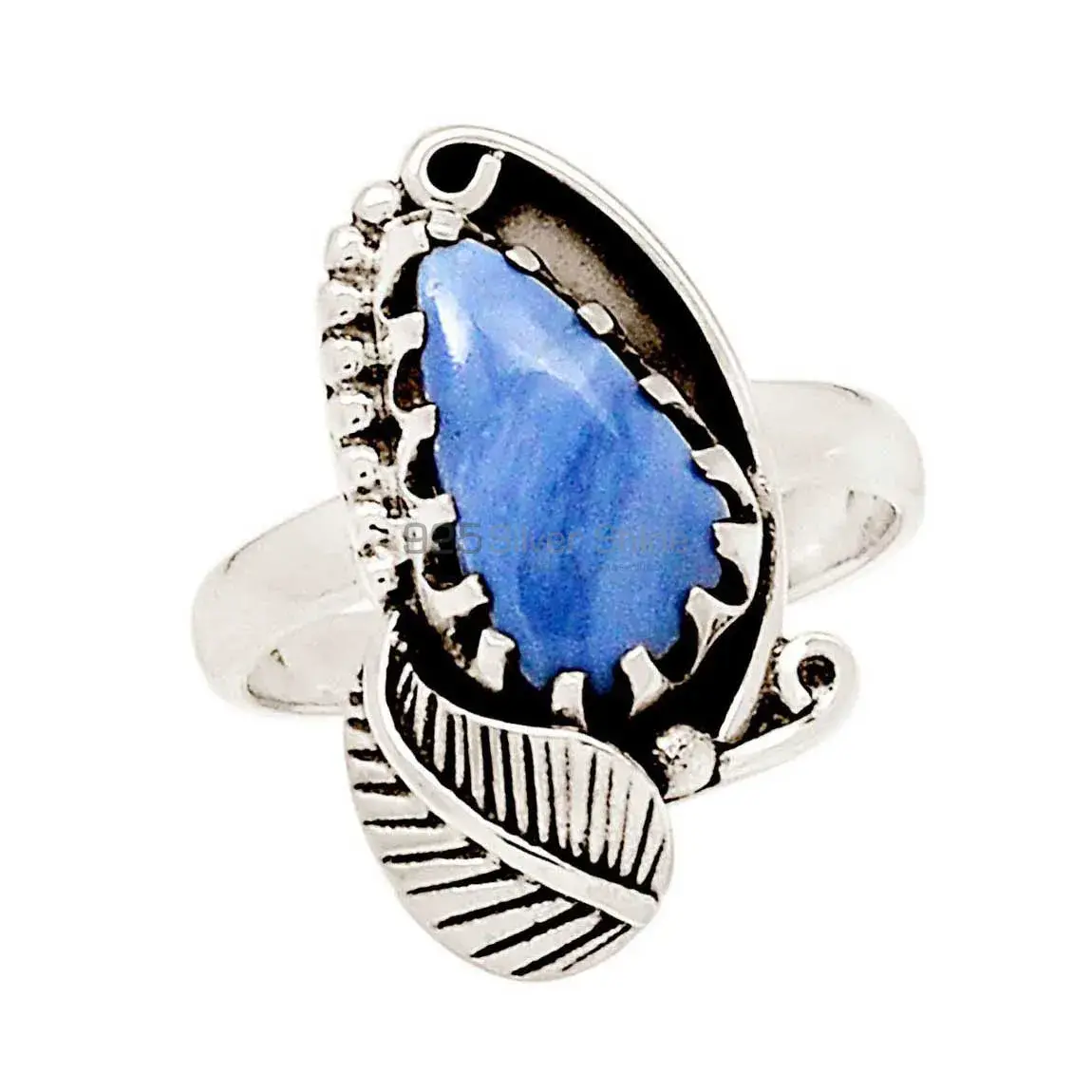 Natural Blue Lace Agate Gemstone Ring In Sterling Silver 925SR2333_1