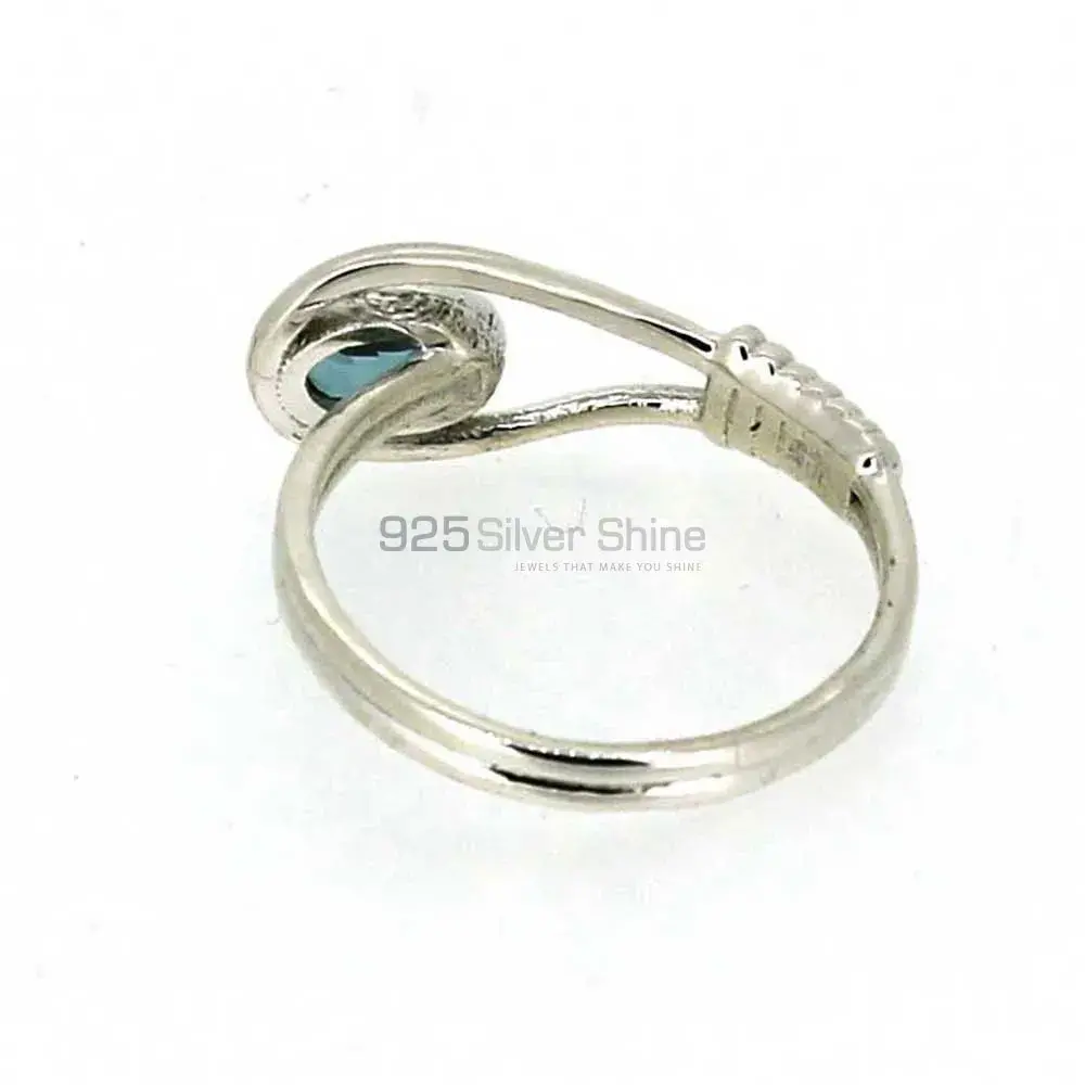 Natural Blue Topaz Gemstone Handmade Ring In 925 Solid Silver 925SR028-3_6