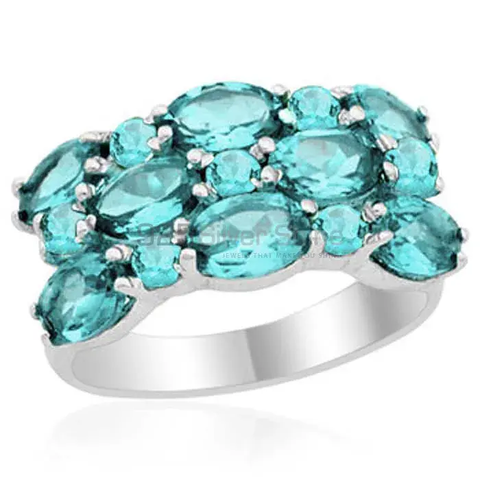 Natural Blue Topaz Gemstone Rings In 925 Sterling Silver Jewelry 925SR1791_0