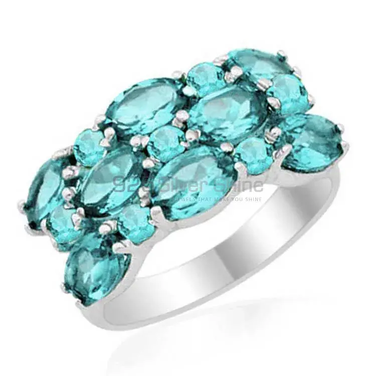Natural Blue Topaz Gemstone Rings In 925 Sterling Silver Jewelry 925SR1791_1