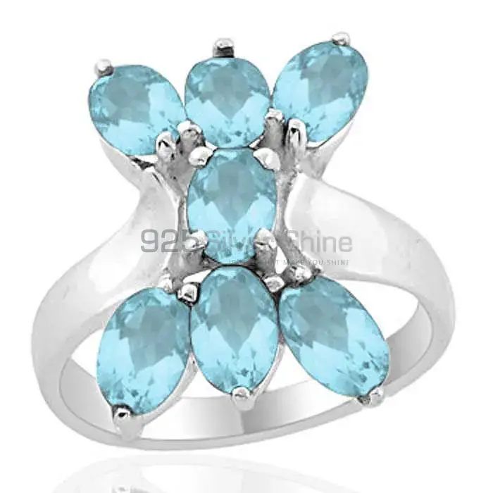 Natural Blue Topaz Gemstone Rings In 925 Sterling Silver Jewelry 925SR2013_1