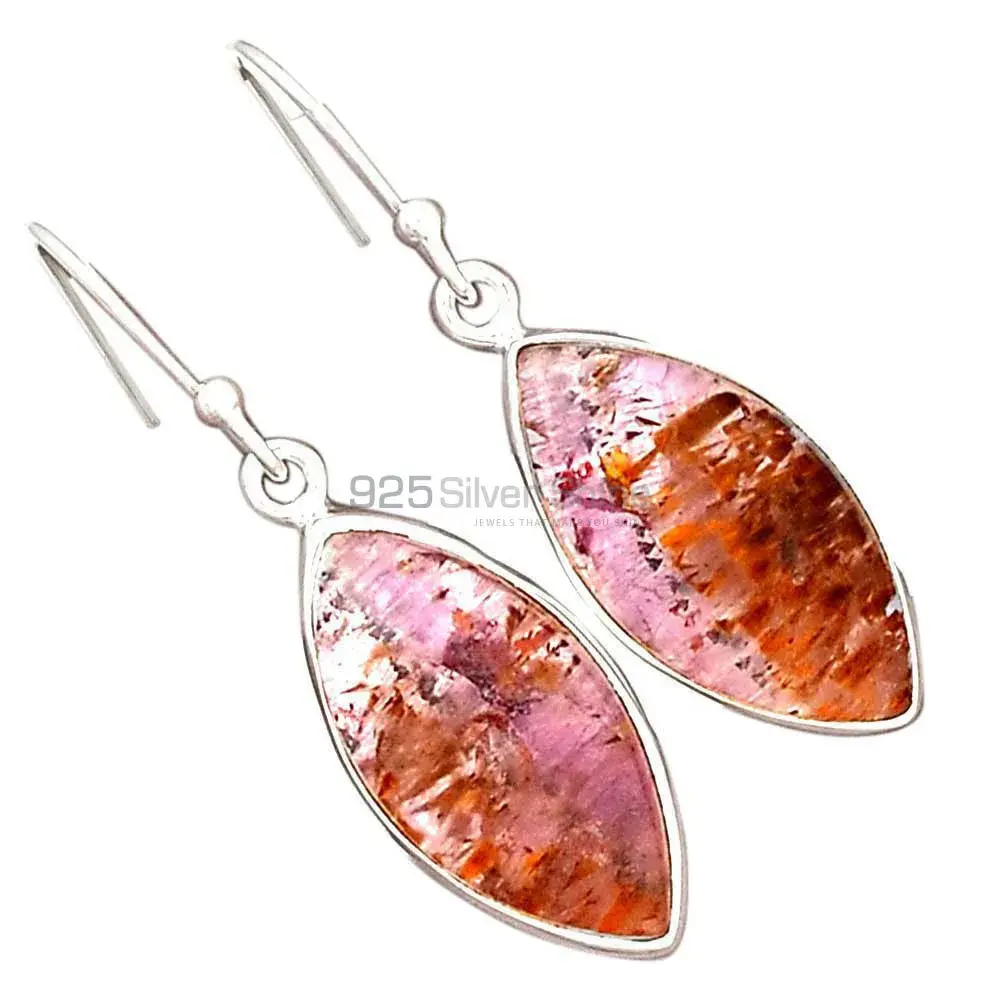 Natural Cacoxenite Gemstone Earrings In 925 Sterling Silver 925SE2497_3