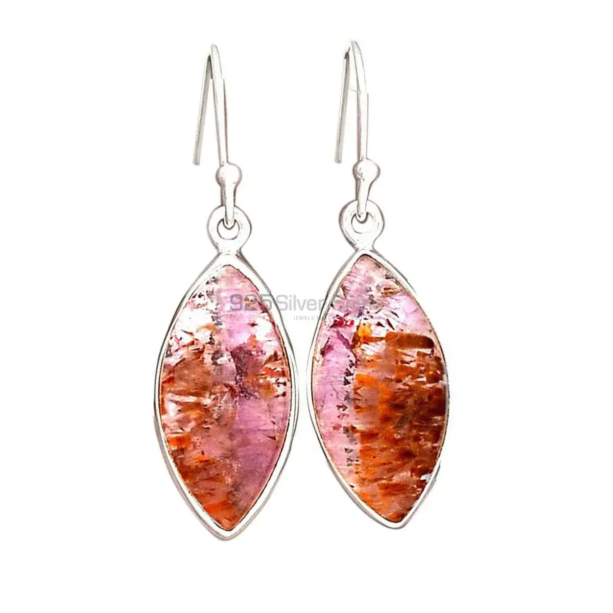 Natural Cacoxenite Gemstone Earrings In 925 Sterling Silver 925SE2497_4