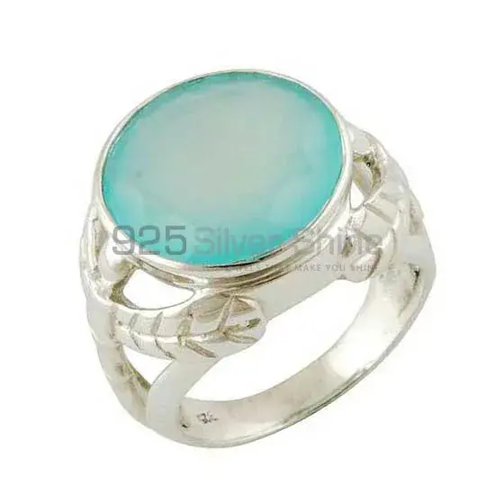 Natural Chalcedony Gemstone Rings In 925 Sterling Silver Jewelry 925SR3547_1