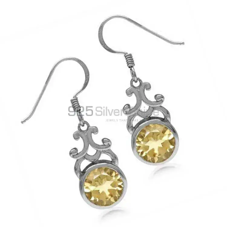 Natural Citrine Gemstone Earrings In 925 Sterling Silver Jewelry 925SE1870_1