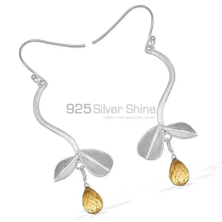 Natural Citrine Gemstone Earrings In 925 Sterling Silver Jewelry 925SE730_1