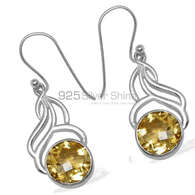 Natural Citrine Gemstone Earrings In 925 Sterling Silver Jewelry 925SE809_1