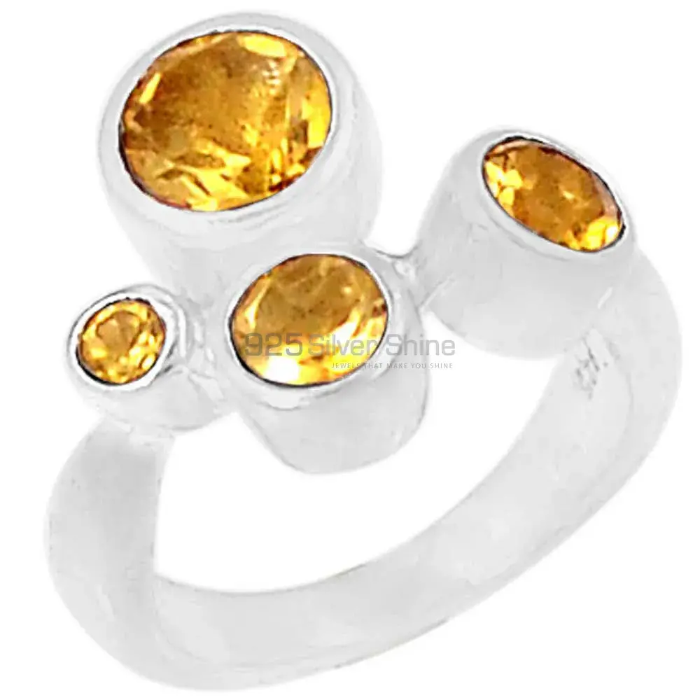 Natural Citrine Gemstone Handmade Ring In 925 Sterling Silver 925SR075-4_0