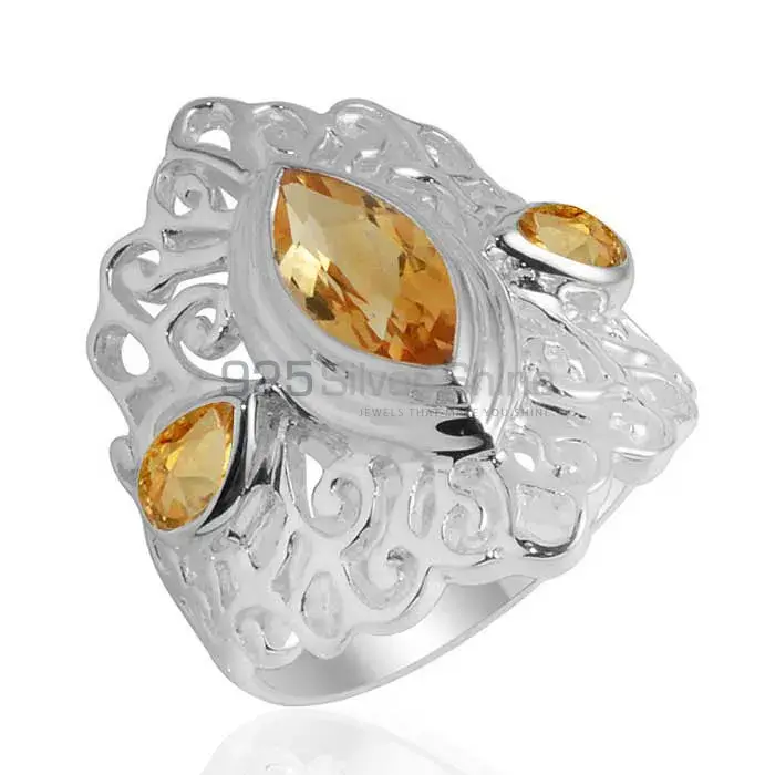 Natural Citrine Gemstone Rings In 925 Sterling Silver Jewelry 925SR2098_0