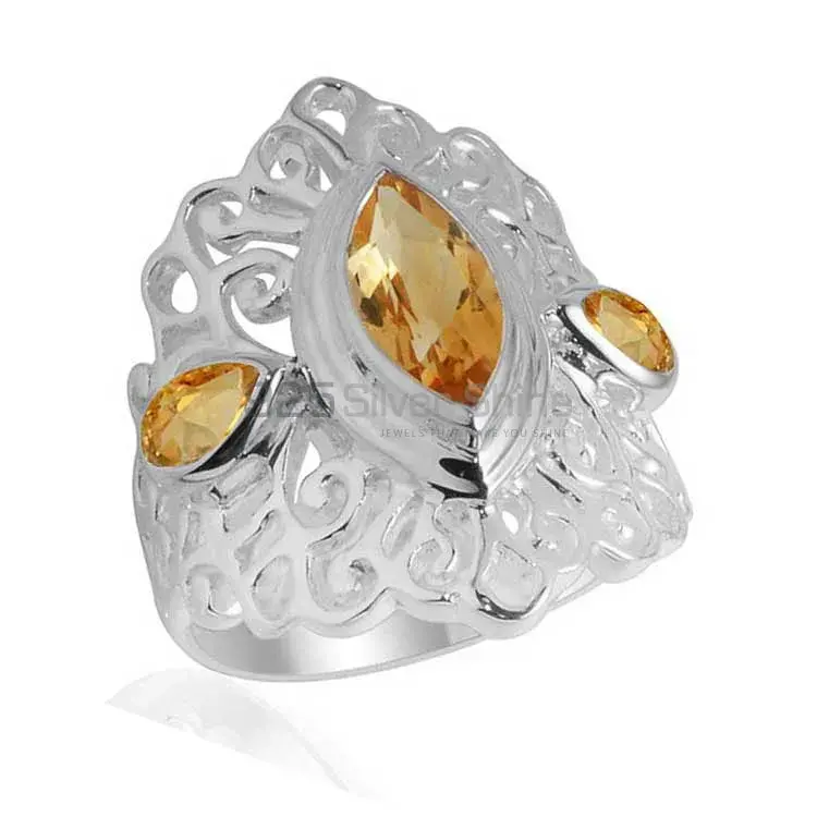 Natural Citrine Gemstone Rings In 925 Sterling Silver Jewelry 925SR2098_1