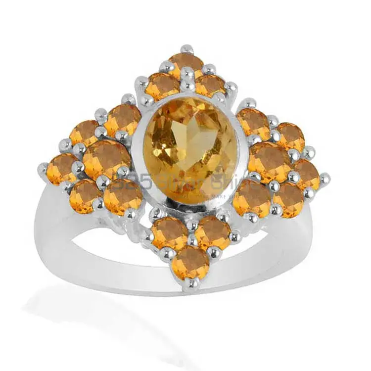 Natural Citrine Gemstone Rings In Fine 925 Sterling Silver 925SR2074_1