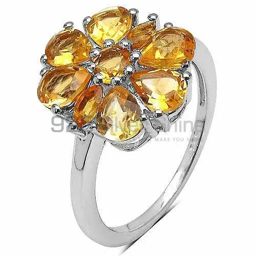 Natural Citrine Gemstone Rings In Solid 925 Silver 925SR3359_1
