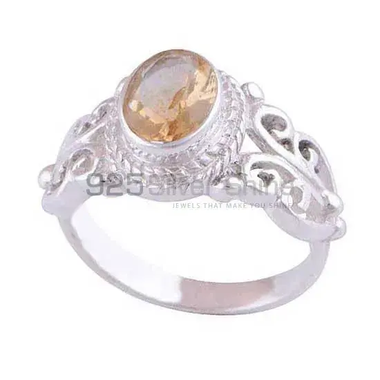 Citrine Gemstone Sterling Silver Wedding Rings 925SR4105_0