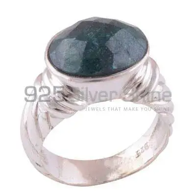 Natural Dyed Emerald Gemstone Rings In 925 Sterling Silver Jewelry 925SR3459_0