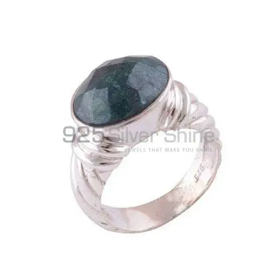 Natural Dyed Emerald Gemstone Rings In 925 Sterling Silver Jewelry 925SR3459_1