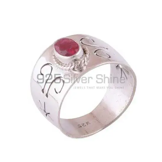 Natural Dyed Ruby Gemstone Rings In 925 Sterling Silver 925SR3944_1