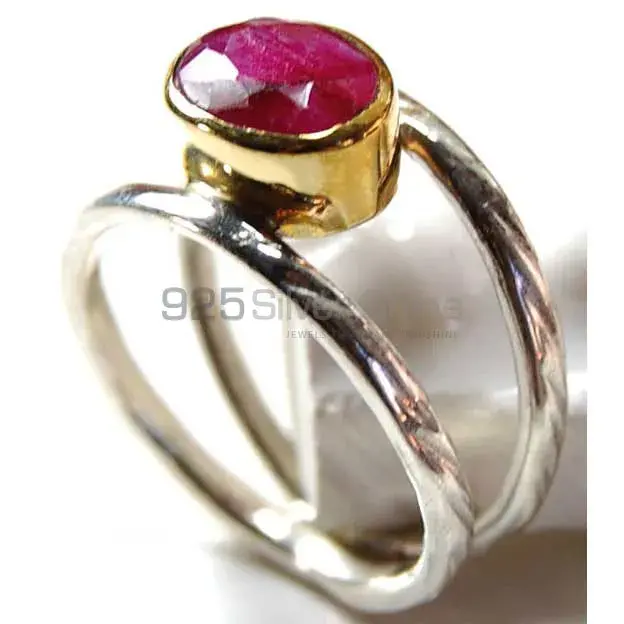 Natural Dyed Ruby Gemstone Rings In Solid 925 Silver 925SR3753_0