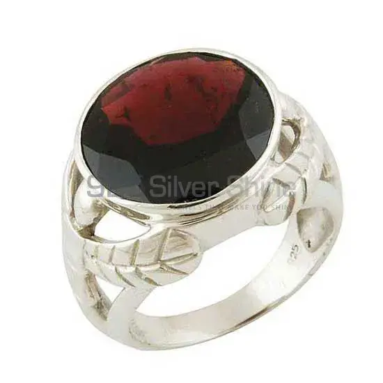 Red Garnet Birthstone Sterling Silver Rings Jewelry 925SR3544_1