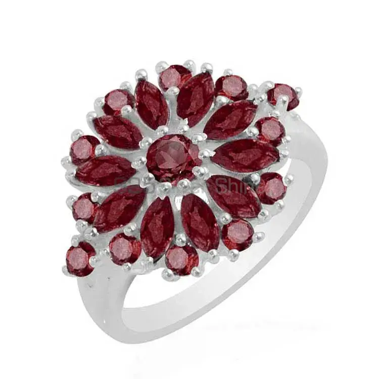 Natural Garnet Gemstone Rings In 925 Sterling Silver 925SR1764_1
