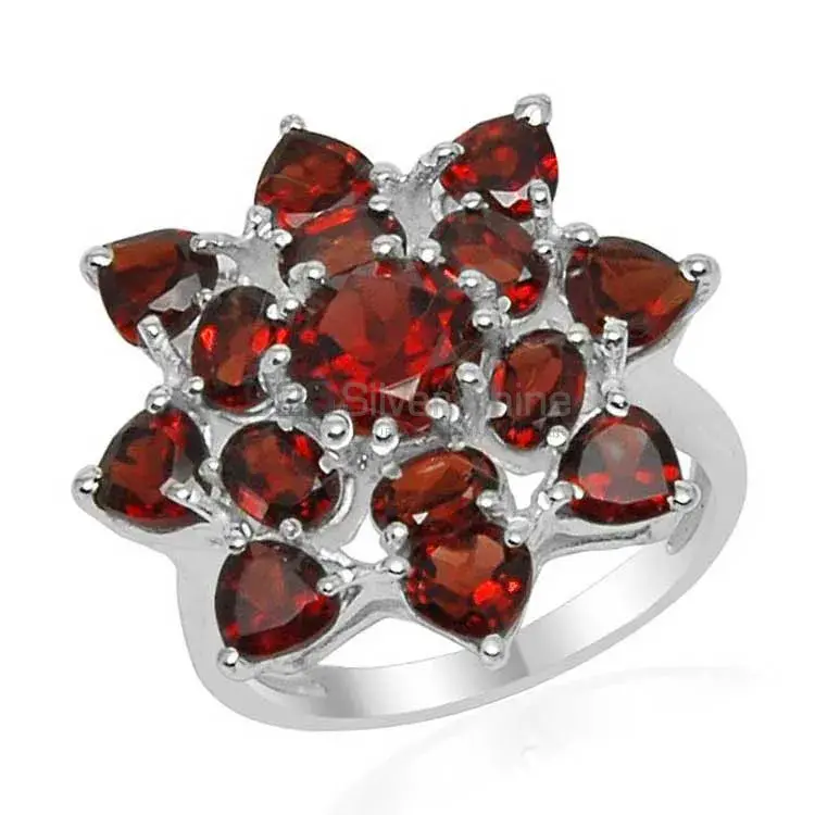 Natural Garnet Gemstone Rings Manufacturer In 925 Sterling Silver Jewelry 925SR1560_1