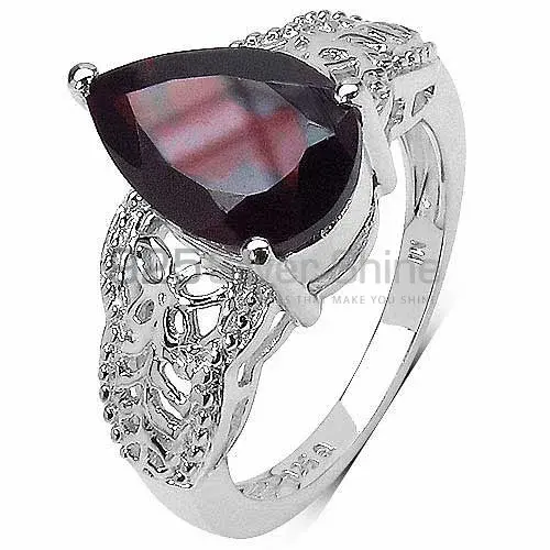 Garnet Pear Gemstone Sterling Silver Rings 925SR3231_2