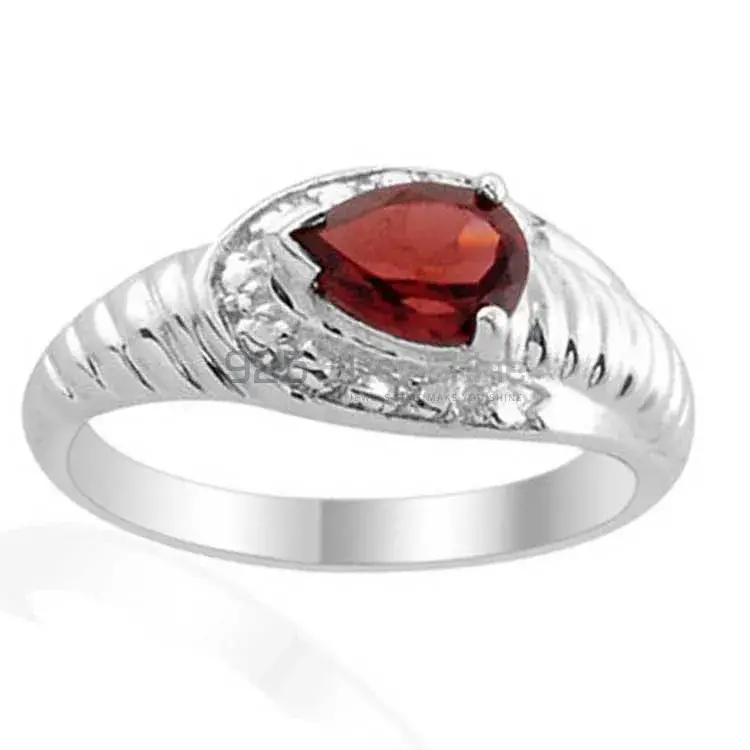 Natural Garnet Birthstone 925 Silver Rings 925SR2016_0