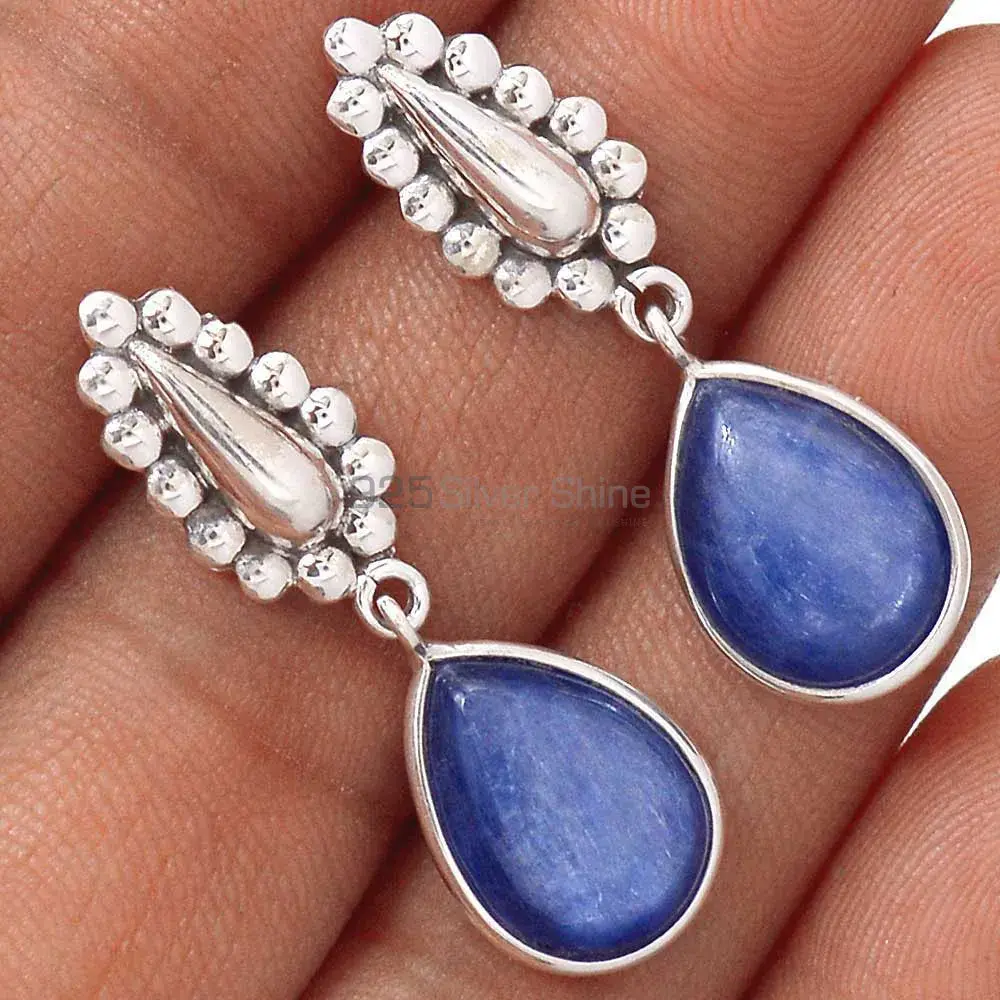 Natural Kyanite Gemstone Earrings In Solid 925 Silver 925SE2184_1