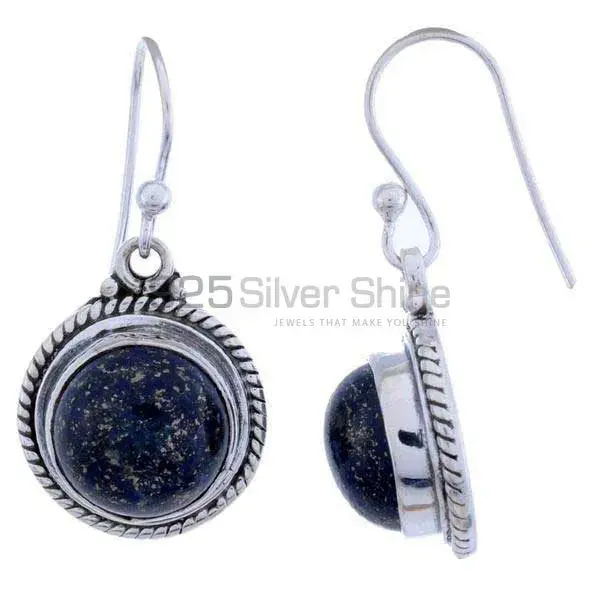 Natural Lapis Gemstone Earrings In 925 Sterling Silver Jewelry 925SE1198_1