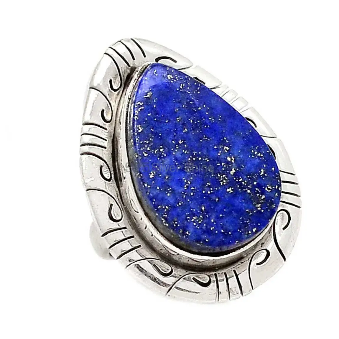Natural Lapis Gemstone Ring In 925 Solid Silver Jewelry 925SR2316_1