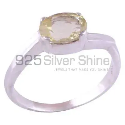 Natural Lemon Quartz Gemstone Rings In 925 Sterling Silver 925SR3435_1