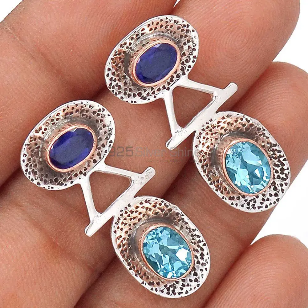 Natural Multi Gemstone Earrings In 925 Sterling Silver Jewelry 925SE2132_1