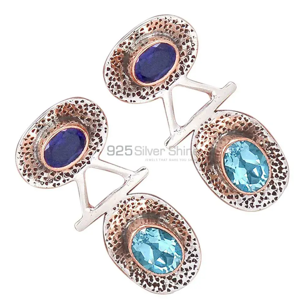 Natural Multi Gemstone Earrings In 925 Sterling Silver Jewelry 925SE2132_2